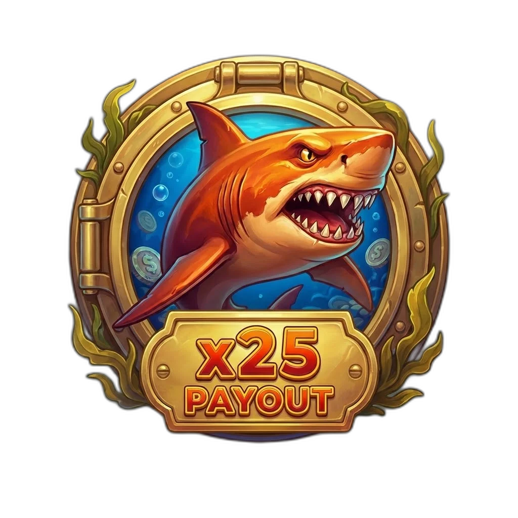 Razor Shark Orange Shark premium symbol paying up to 25x stake