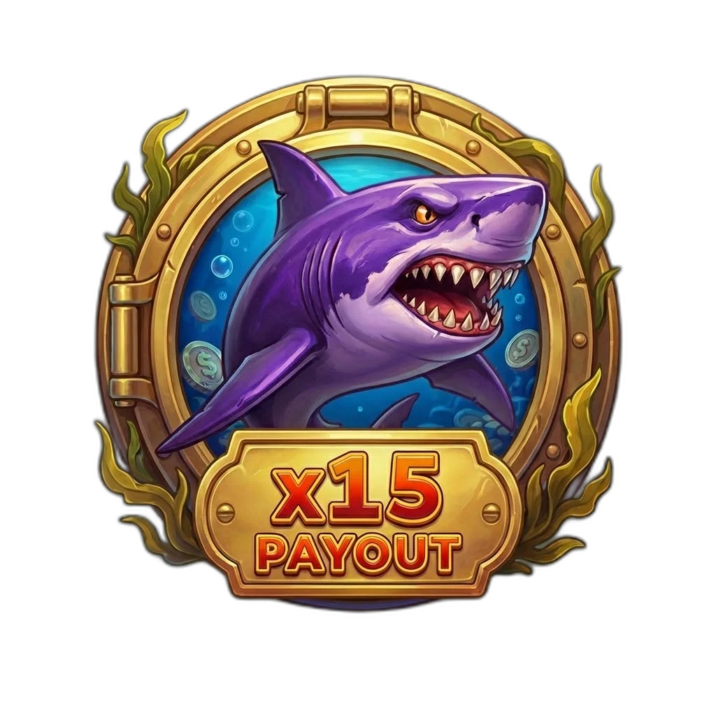 Razor Shark Purple Shark premium symbol paying up to 15x stake