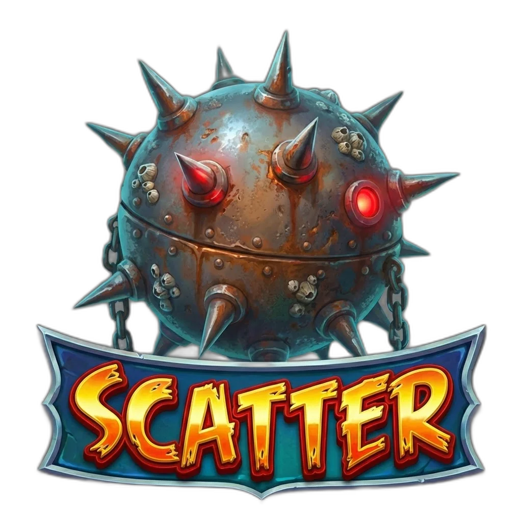 Razor Shark Sea Mine Scatter symbol — 3 trigger Free Games bonus round